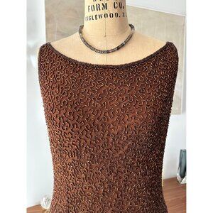 Beaded Silk Party Dress with perfect Czech Glass Bugle beading